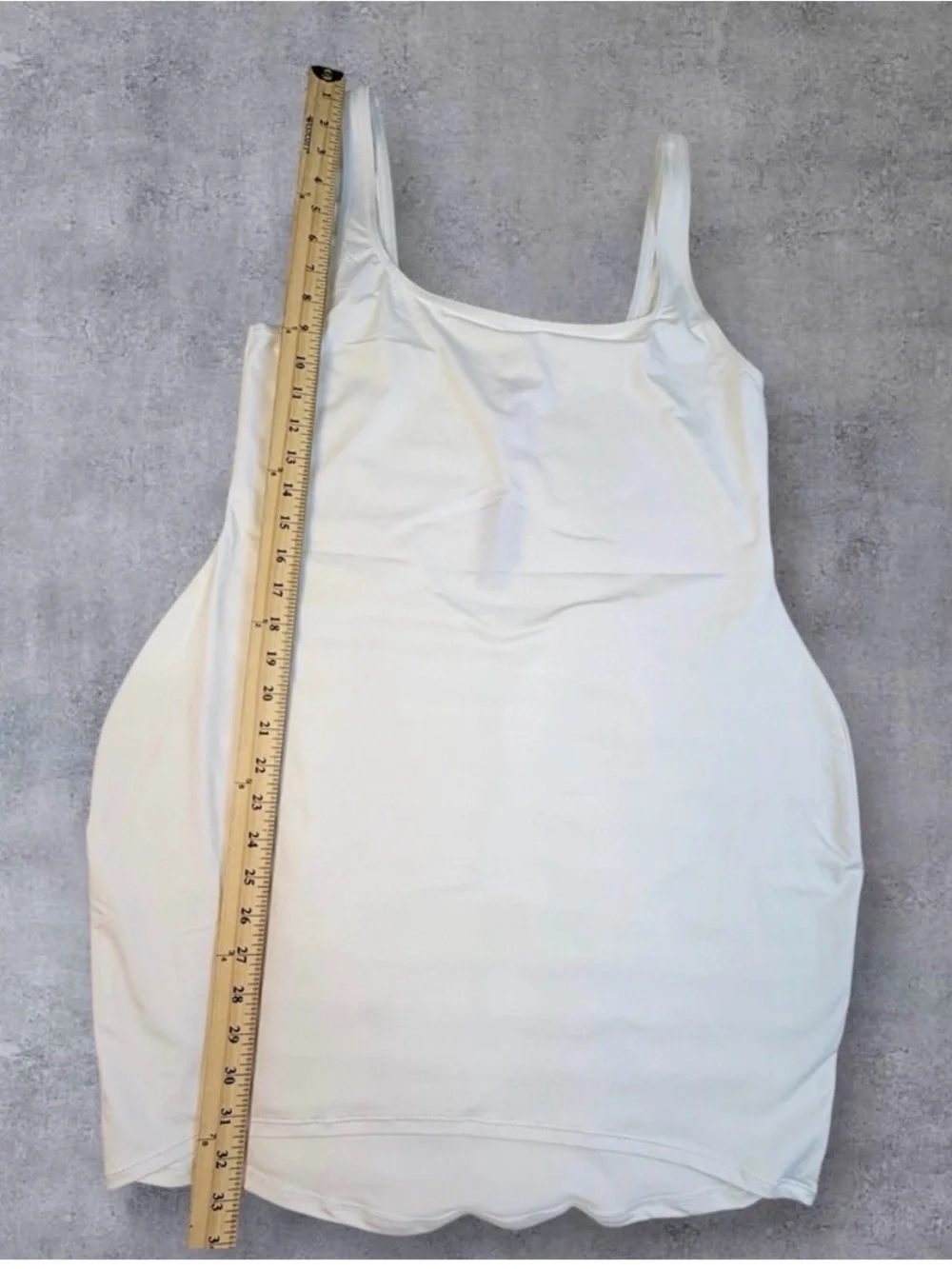 NWT SKIMS Swim Tank Dress Cover Up Marble 2X Scoop Neck Stretch Mini